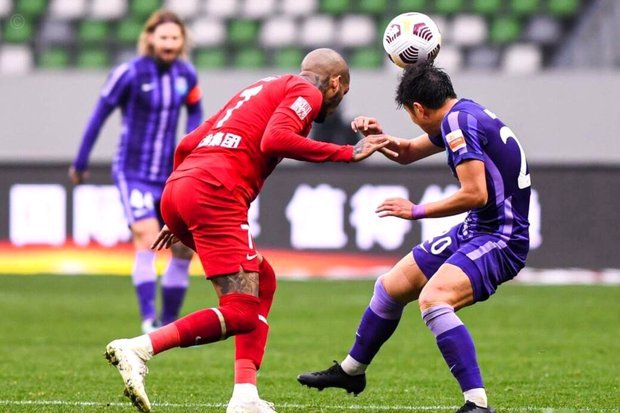 半场：津门虎0-1河南，古斯塔沃抢射破门